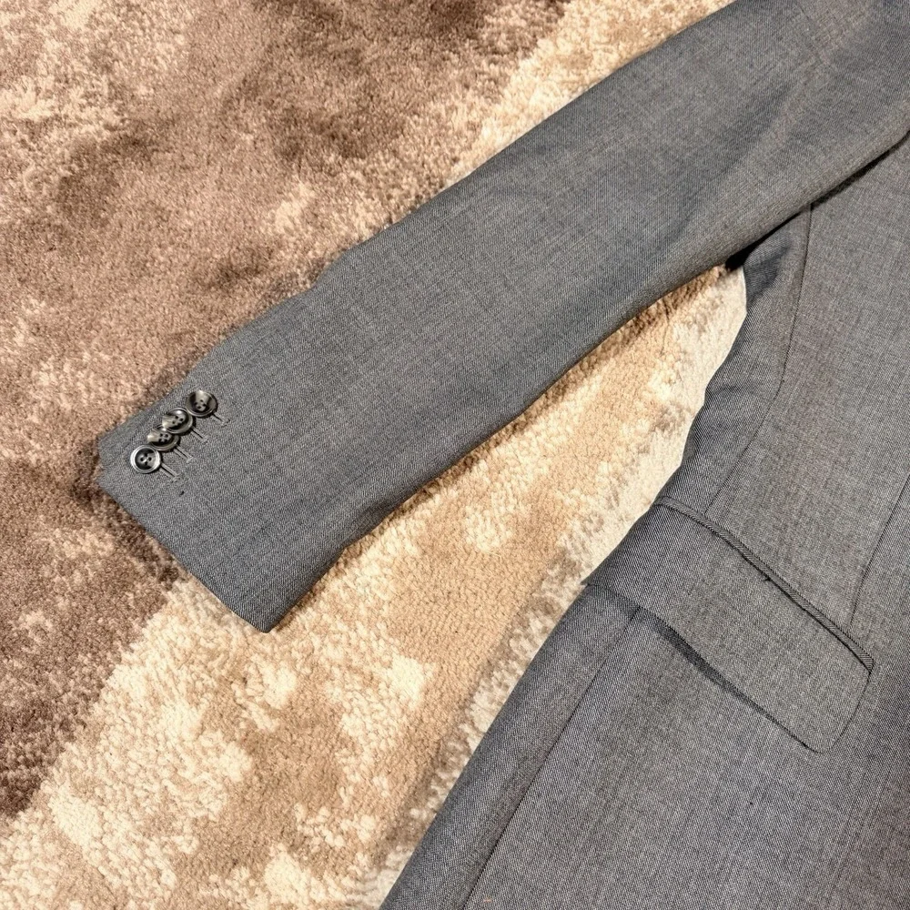 Suitsupply Blazer Jacket Mens 42L‎ Gray Vitale Barberis Canonico Super 110s Wool